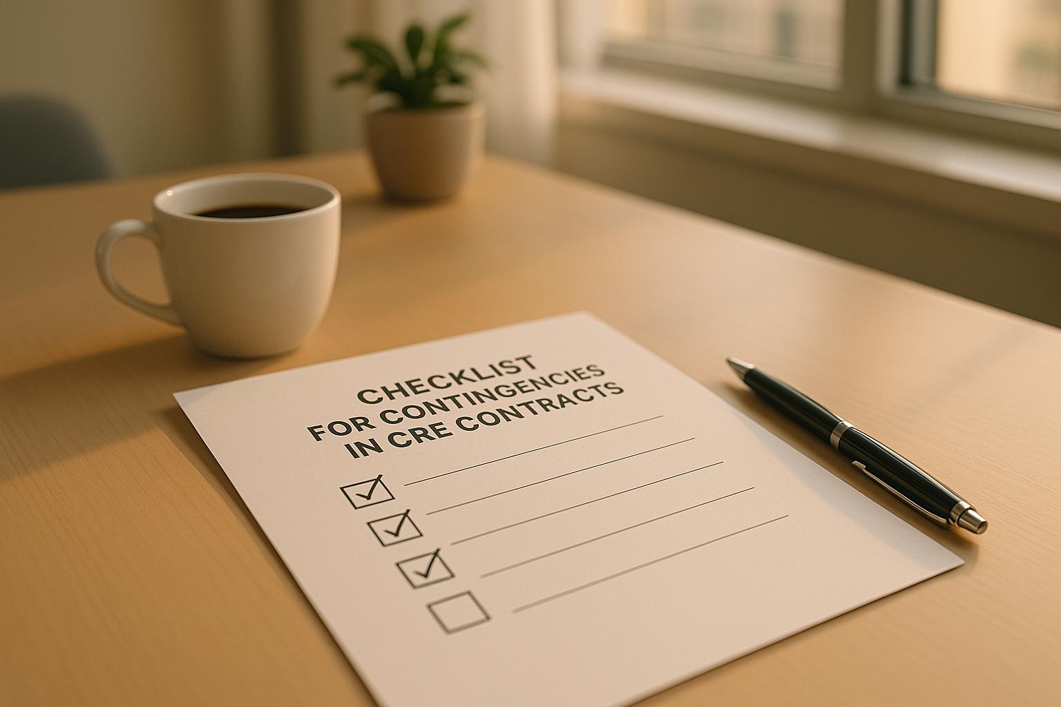 Checklist for Contingencies in CRE Contracts